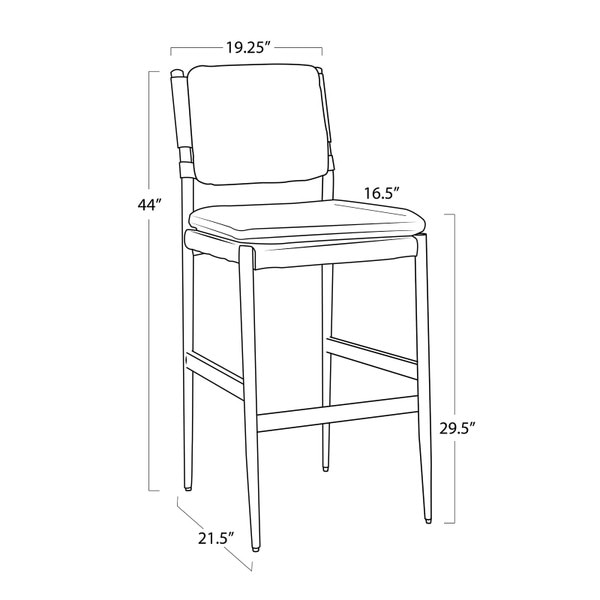 Nash Leather Bar Stool